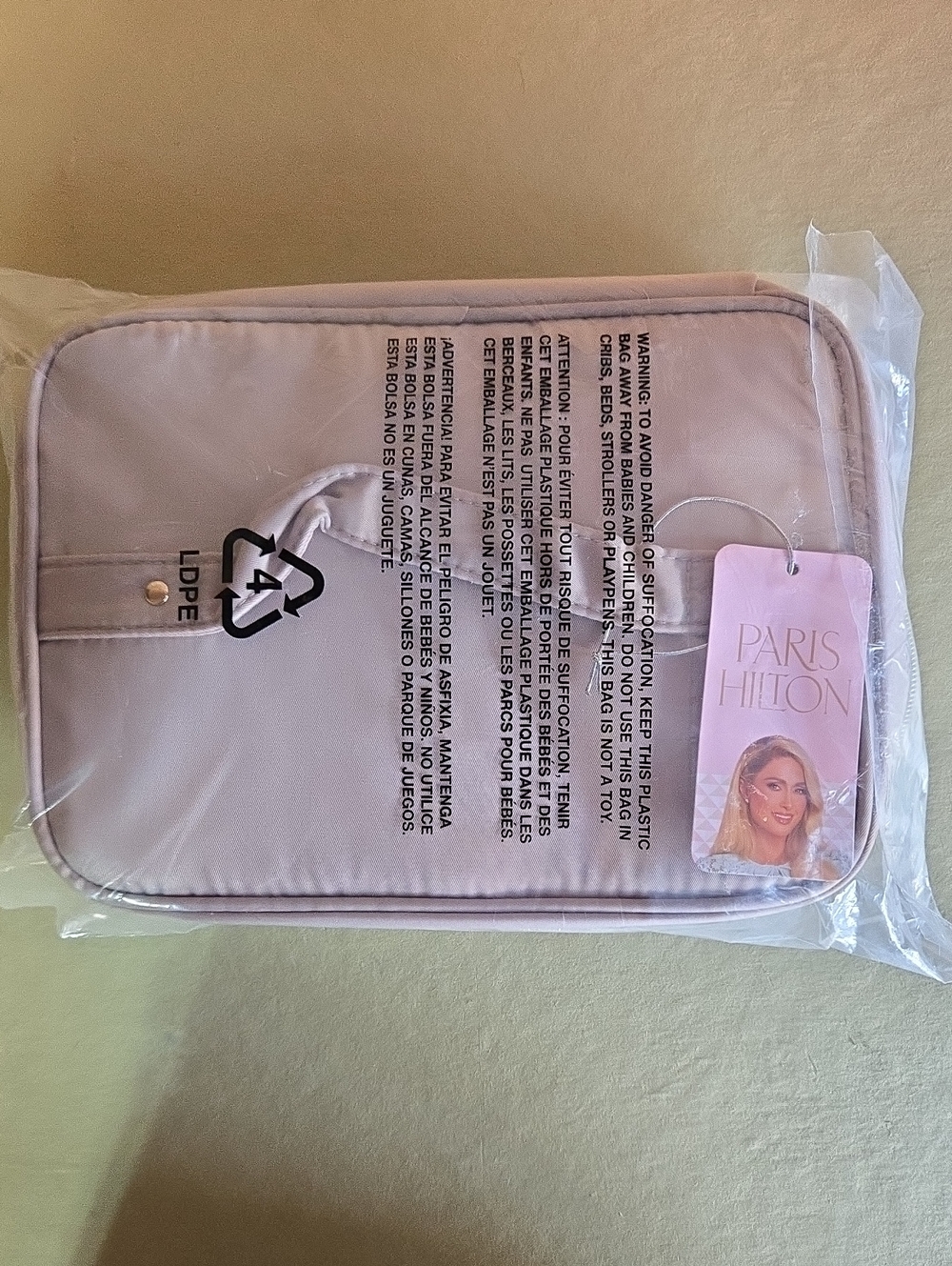 Paris Hilton Light Pink Travel Cosmetic Pouch
